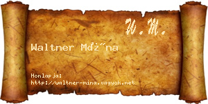 Waltner Mína névjegykártya